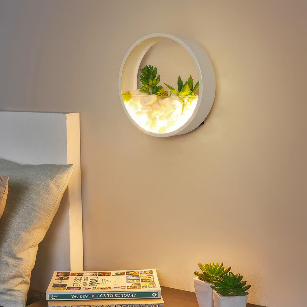 Serene Stone Succulent Lamp