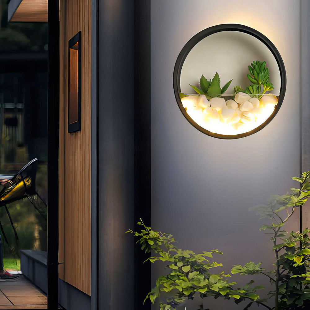 Serene Stone Succulent Lamp