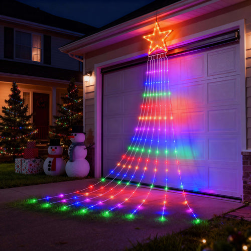 Cascading Christmas Tree Lights